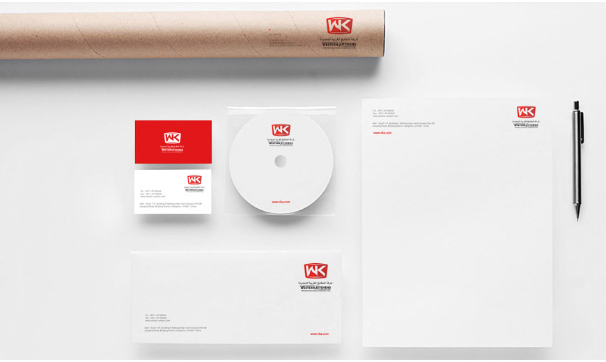 WESTERN KITCHENS品牌VI設(shè)計(jì)在名片、信紙、餐墊上的應(yīng)用
