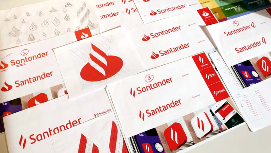 西班牙Santander銀行LOGO設(shè)計(jì)，改善用戶(hù)體驗(yàn)是王道-2
