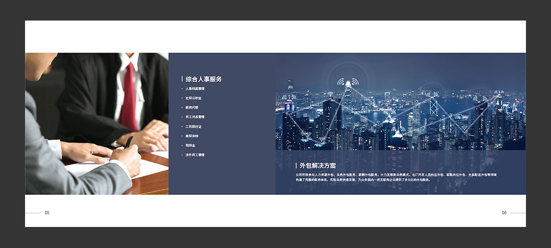 北京萬古人力資源公司宣傳冊，精裝畫冊設(shè)計-5