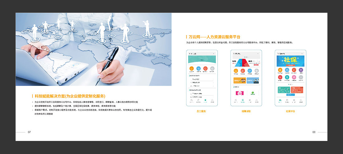 北京萬古人力資源公司宣傳冊，精裝畫冊設(shè)計-6